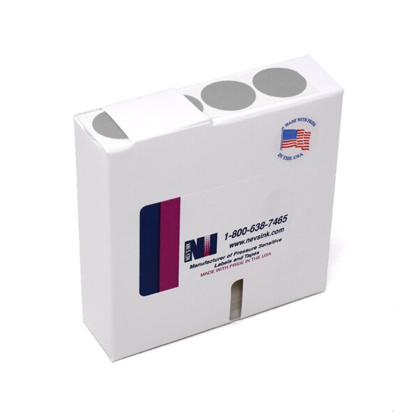 1-1/4"Color Coding Dots Silver - Roll Form